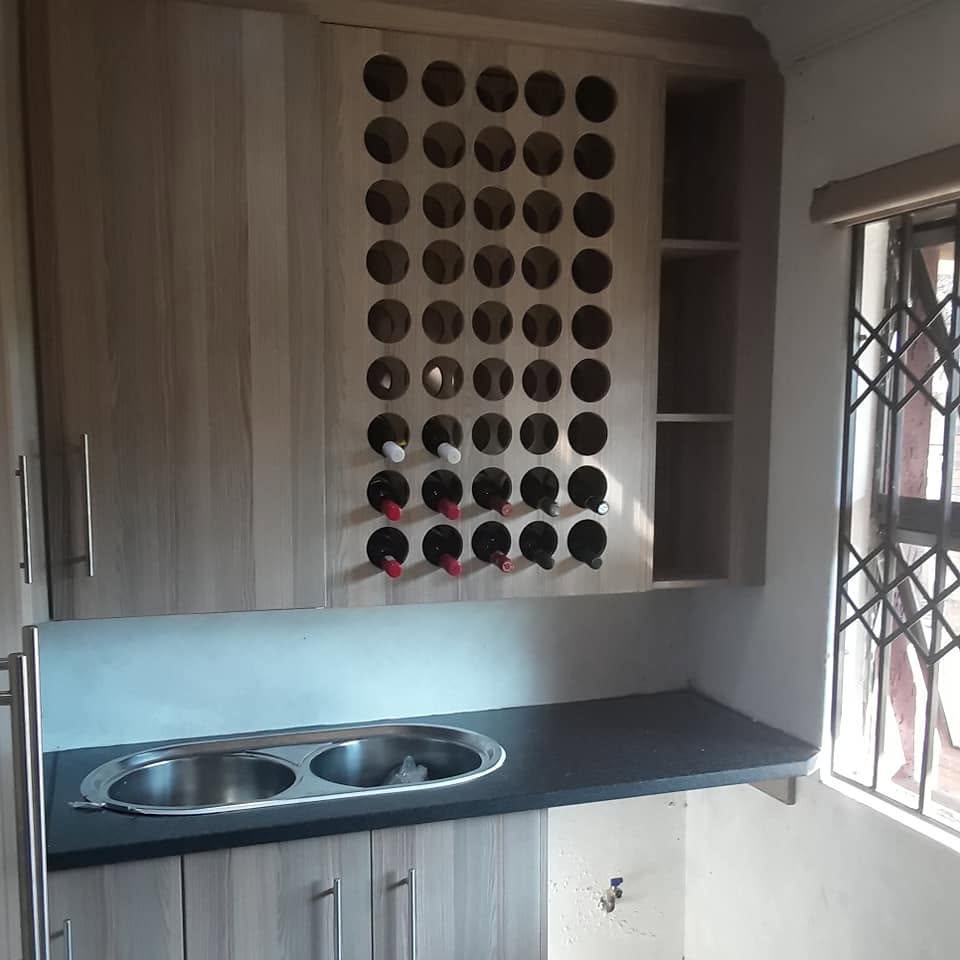 Bespoke timber wine feature cabinet