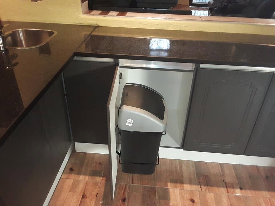 Soft-close cabinetry detail showing PZN Designs attention to detail